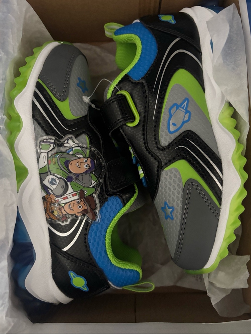 Disney Toy Story Light Up Shoe with Woody and Buzz Graphics